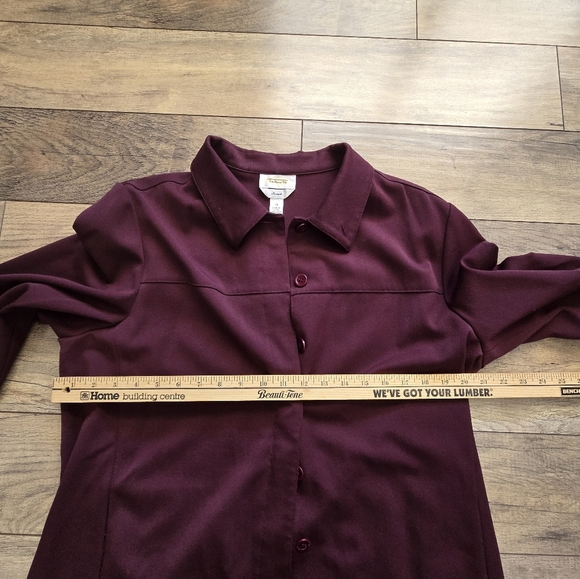 Talbots Women's Size 14 Burgundy Jacket/shirt - Picture 10 of 10